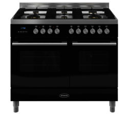 BRITANNIA  Delphi 100 Twin Dual Fuel Range Cooker - Gloss Black